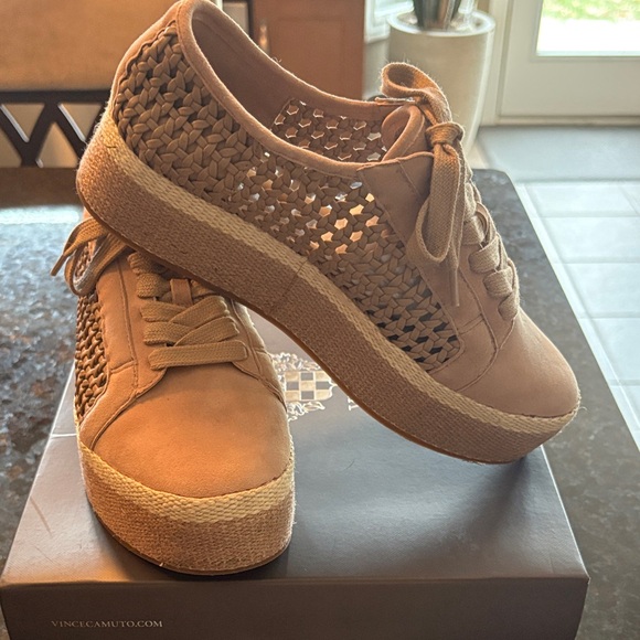 Vince Camuto Tan Woven Sneakers - Picture 2 of 8